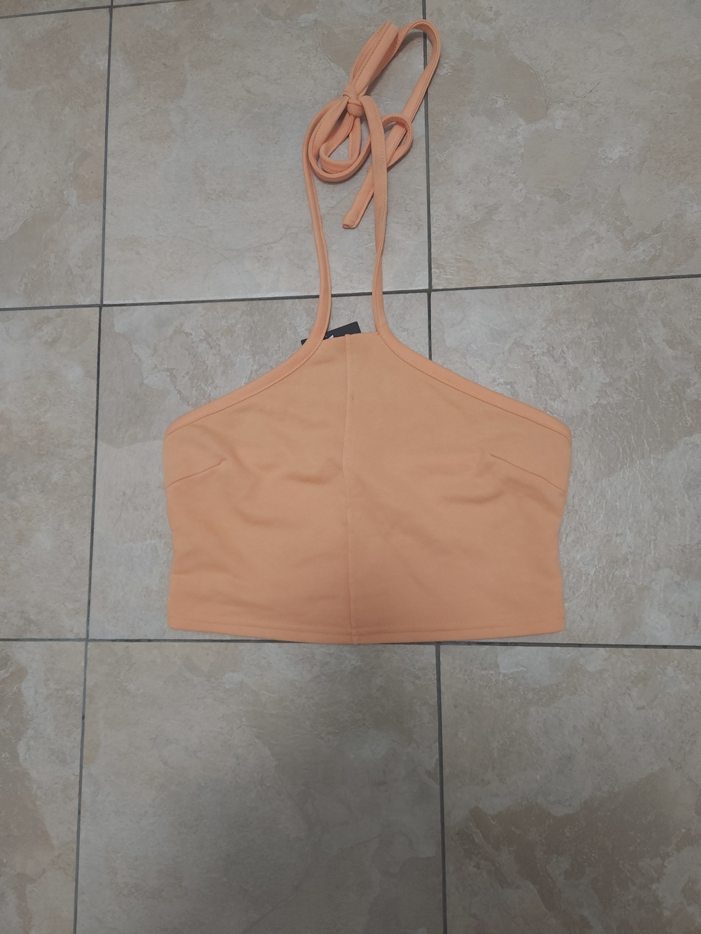 Fashion Nova Peach Halter Top with Tie Back – Size M – NWT